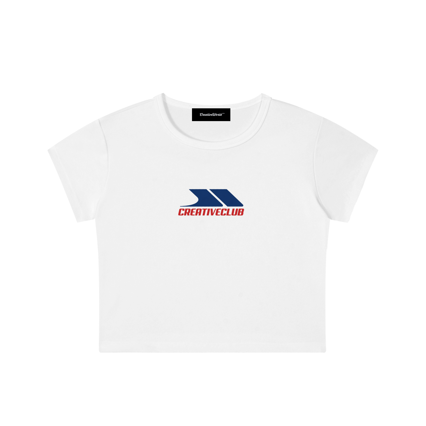 Creative Club Crop Top White